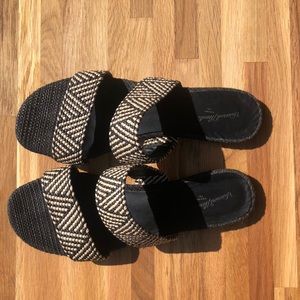 Black and Cream Sandals